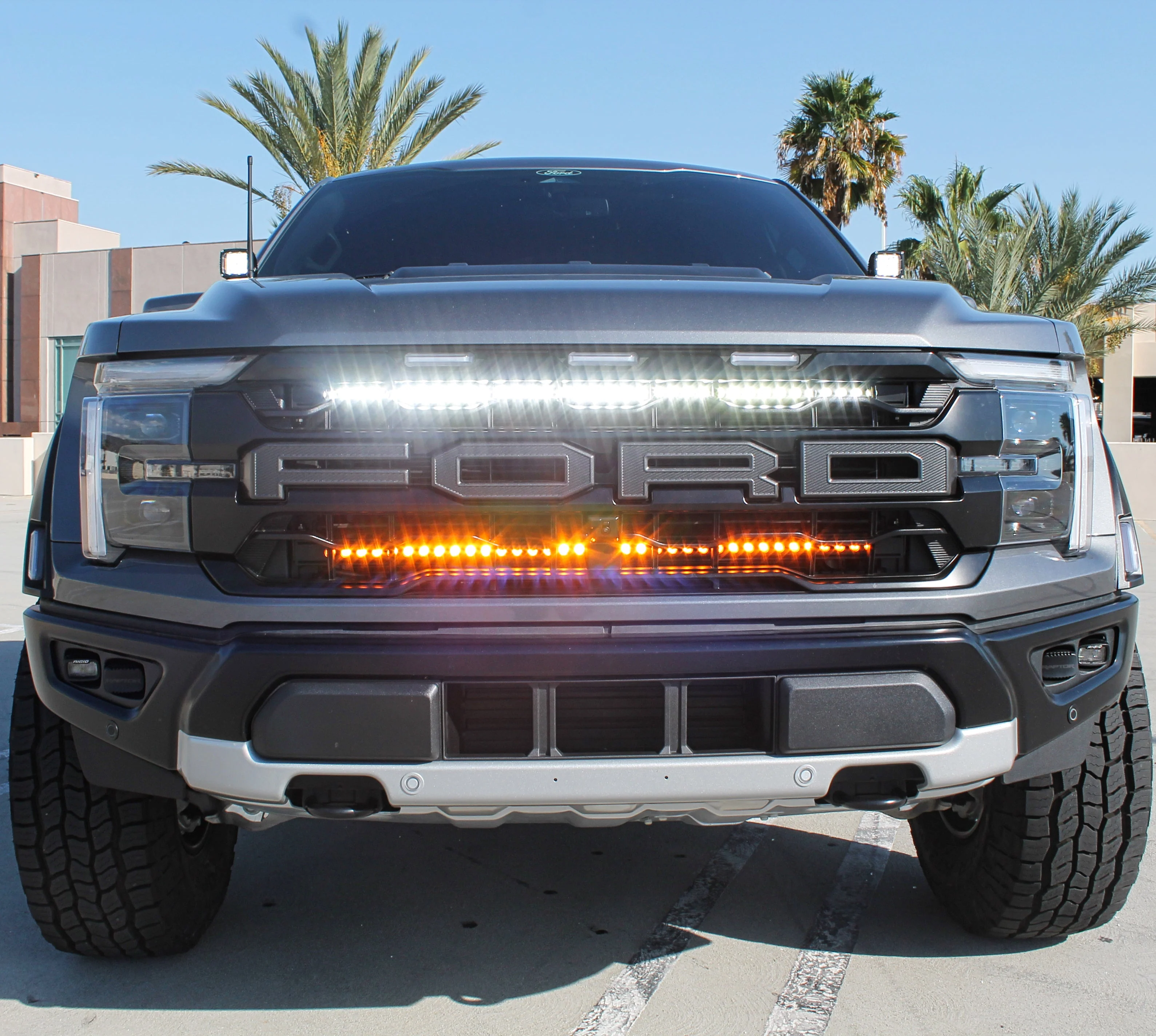 2024+ Ford Raptor grille lightbars Gen 3 Refresh Dual 40s - Slim - Image 6